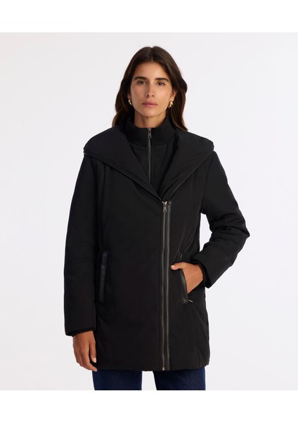 Regular Kapüşonlu Yaka Uzun Kol Pardösü