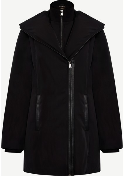 Regular Kapüşonlu Yaka Uzun Kol Pardösü