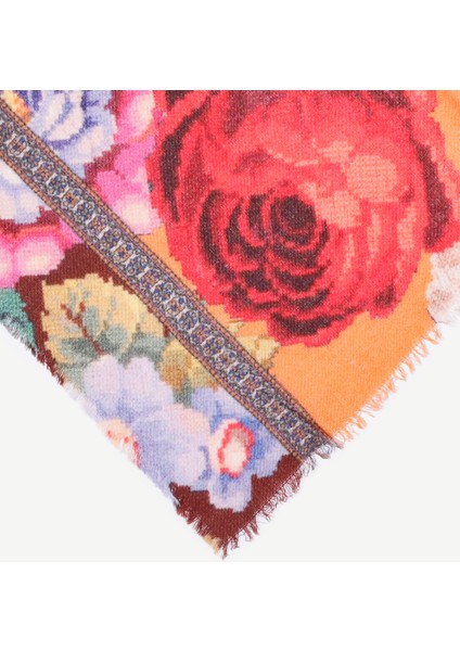Çiçek Desenli Yün Şal fiyatları