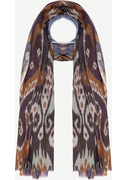 Etnik Desenli Yün Şal