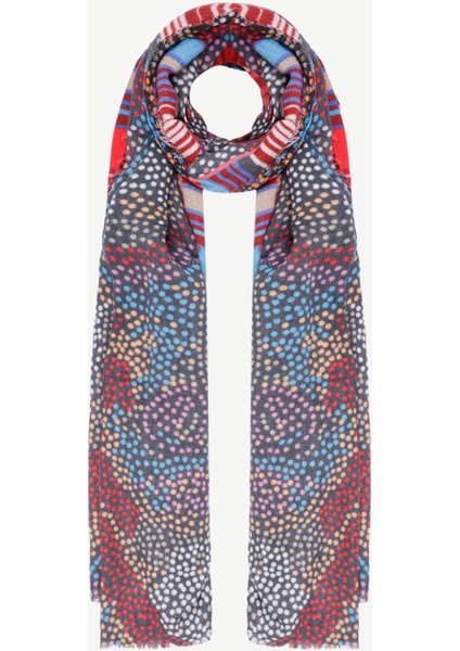 Etnik Desenli Yün Şal