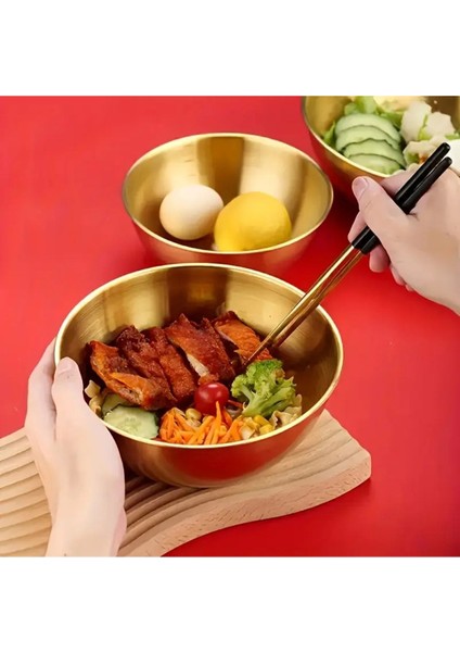3'lü Gold Paslanmaz Çelik Karıştırma ve Salata Kasesi Çırpma 700-1200-1600 ml fırsatları