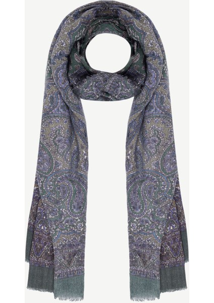 Etnik Desenli Yün Şal