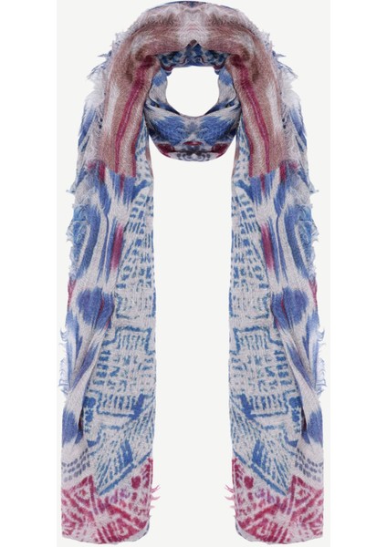 Karışık Desenli Yün Şal