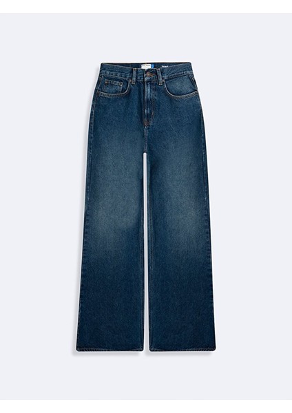 Vıonne H Geniş Paça Yüksek Bel Jean Pantolon