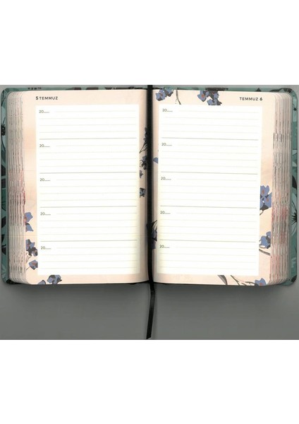 Just 5 Yıllık Zamansız (Tarihsiz) Ajanda 11.5 X16.5 Sert Kapak Çizgili Defter / Turkuaz Garden fiyatları