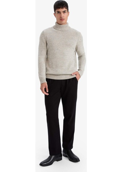 Standart Fit Balıkçı Yaka Triko Kazak F8344AX25WN fiyatları