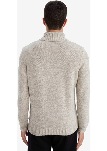 Standart Fit Balıkçı Yaka Triko Kazak F8344AX25WN