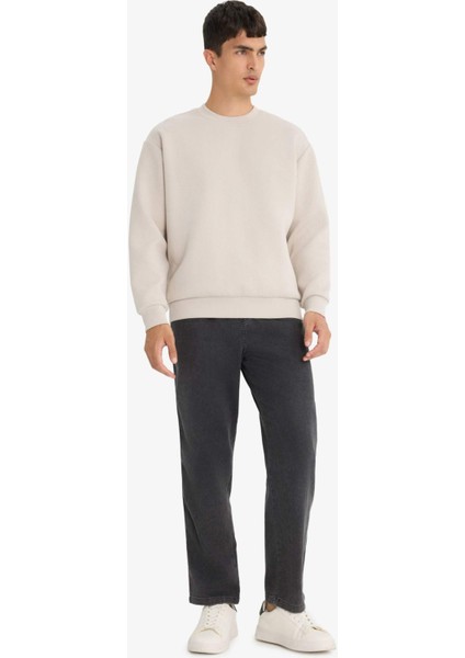 Relax Fit Bisiklet Yaka Sweatshirt E9536AX25AU fiyatları