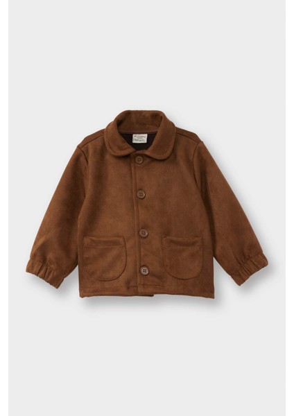 Kız Bebek Gömlek Yaka Düğmeli Süet Ceket Mont G3612A525WN