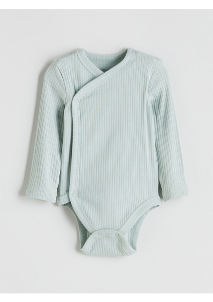 Yeni Sezon V Yaka Erkek Bebek Çıtçıtlı Bodysuit