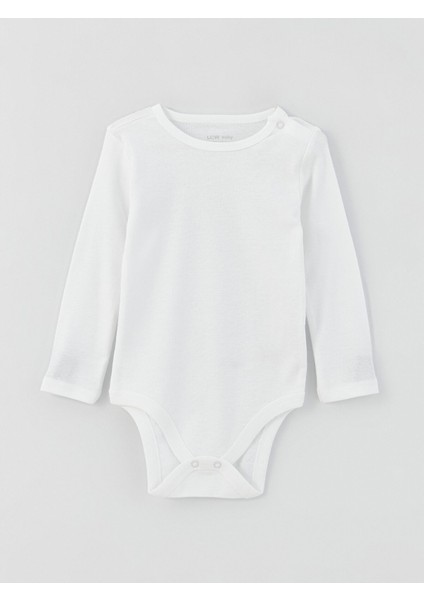 Yeni Sezon Bisiklet Yaka Basic Erkek Bebek Çıtçıtlı Bodysuit 2'li modelleri