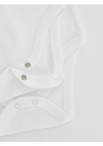 Yeni Sezon Bisiklet Yaka Basic Erkek Bebek Çıtçıtlı Bodysuit 2'li fırsatları