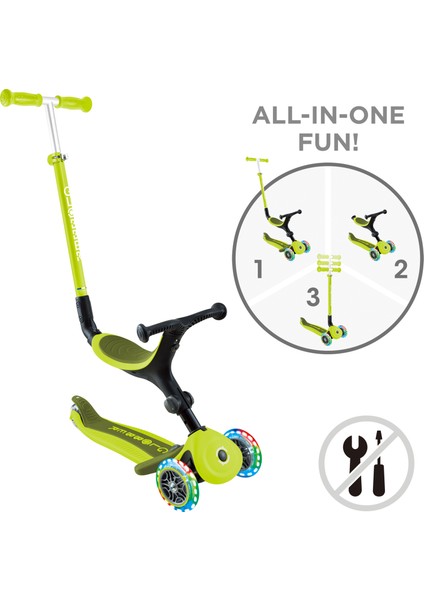Go-Up Aktive Light Katlanabilir Işıklı Scooter - Yeşil