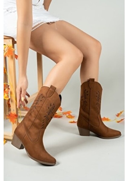 Taba Süet Kadın Çizme 00127001 indirimleri