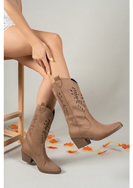 Vizon Süet Kadın Çizme 00127001 indirimleri