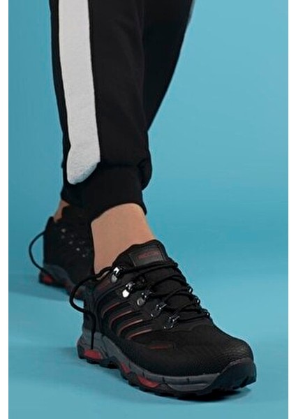 Siyah Kırmızı 3D Rubber Trekking Ayakkabı 00128060