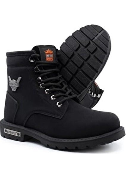 Draven Sıcak Astar Fermuarlı Kauçuk Kaymaz Taban Unisex Bot Çizme