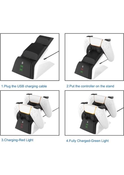Ps5 Dualsense Şarj Istasyonu Adaptörlü JYS-P5102 modelleri