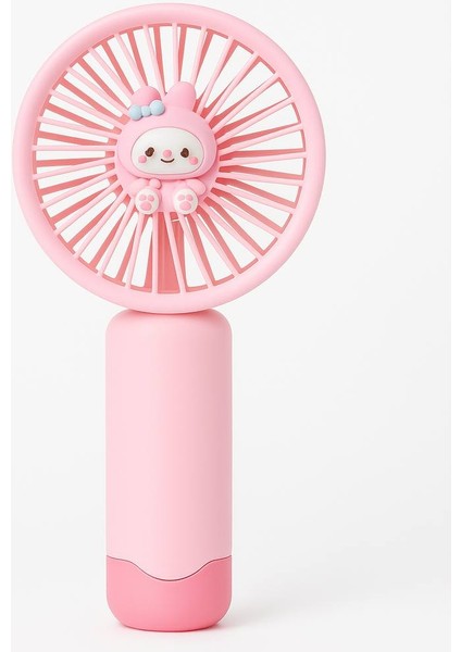 My Melody Şarjlı USB Telefon Tutucu Mini El Fanı Vantilatör Soğutucu