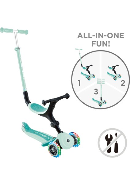 Go-Up Aktive Light Katlanabilir Işıklı Scooter - Mint Yeşili