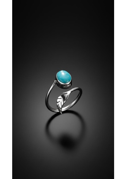 Turkuaz Yaprak Gümüş Yüzük fırsatları