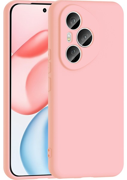 Honor 400 Pro Kılıf Lansman Içi Kadife Kamera Korumalı Mara Silikon Kılıf - Pembe