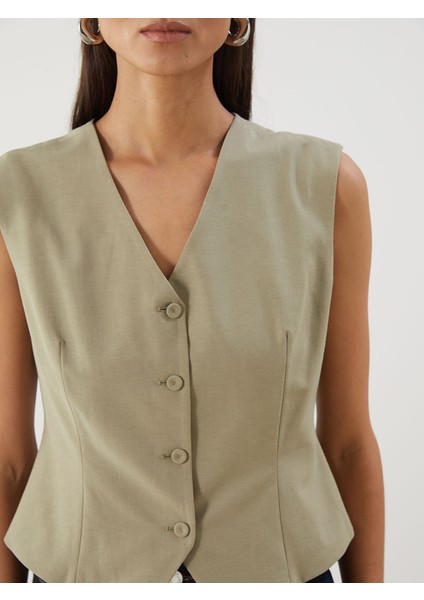 Yeni Sezon V Yaka Kadın Klasik Yelek modelleri