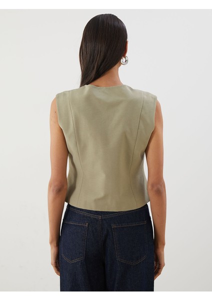 Yeni Sezon V Yaka Kadın Klasik Yelek fırsatları