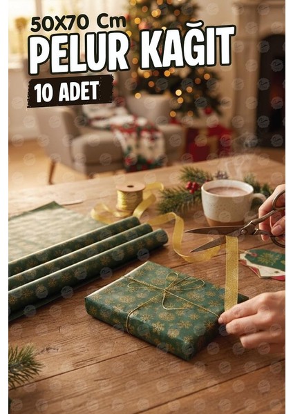 Yılbaşı Kar Tanesi Desenli Yeşil Gold Pelur Kağıt , Kırmızı Yılbaşı Hediye Paketi, Pelur Kağıdı, Yeni Yıl PAKET-T1512 modelleri