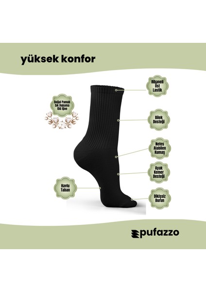 Uniseks Tenis Spor Çorap 6'lı Set - Doğal Pamuk, Dikişsiz, Havlu Taban Soket Çorap fiyatları