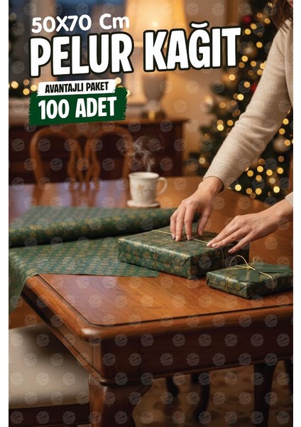 Yılbaşı Kar Tanesi Desenli Yeşil Gold Pelur Kağıt , Kırmızı Yılbaşı Hediye Paketi, Pelur Kağıdı, 100 ADET-T1513 fiyatları