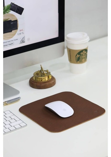 Taba Hakiki Deri Mouse Pad 22 x 22 cm - GRD251018WT1085