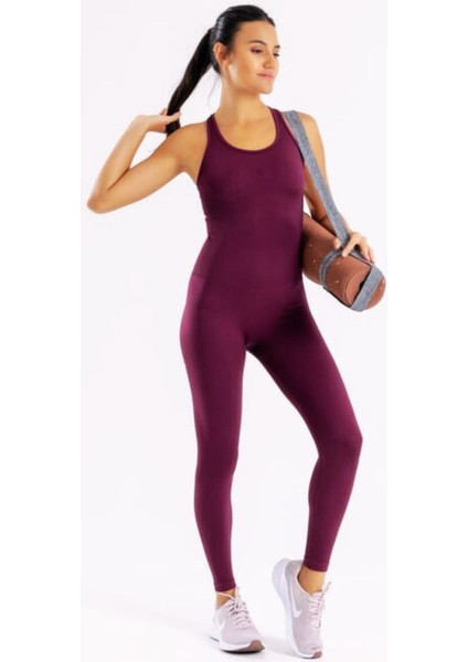 Virtus Push Up Büzgülü Pedsiz Seamless/dikişsiz Tulum Bordo fırsatları