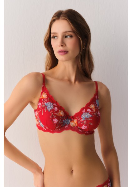 Ethereal Renkli Çiçekli Desteksiz Balenli Sütyen modelleri