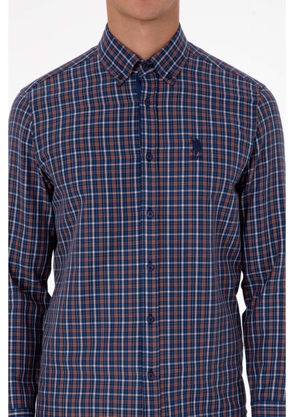 Erkek Bakır Gömlek Desenli 50316631-VR182