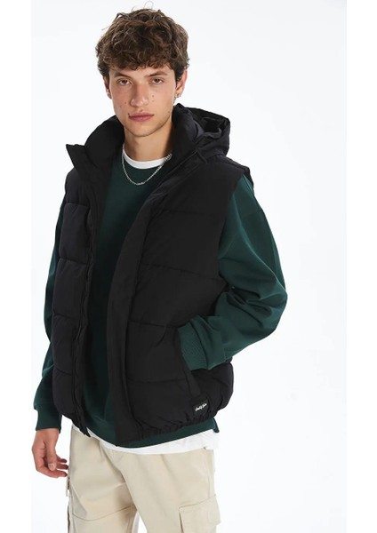 Standart Kalıp Kapüşonlu Erkek Şişme Yelek (W5)