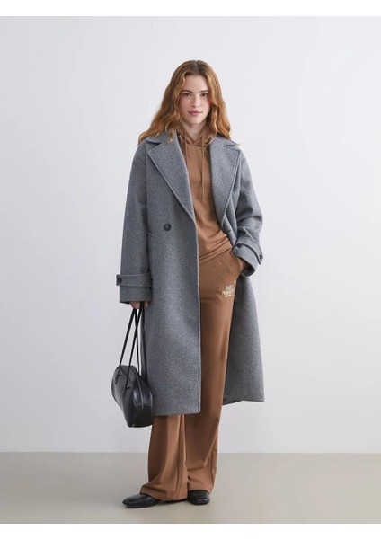 Kruvaze Yaka Kadın Kaşe Kaban (W5) fiyatları