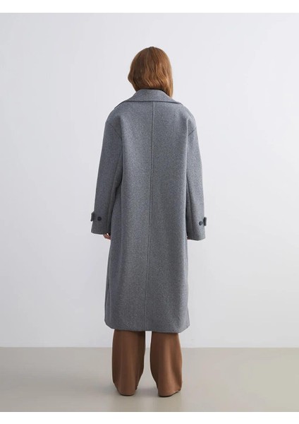 Kruvaze Yaka Kadın Kaşe Kaban (W5) indirimleri