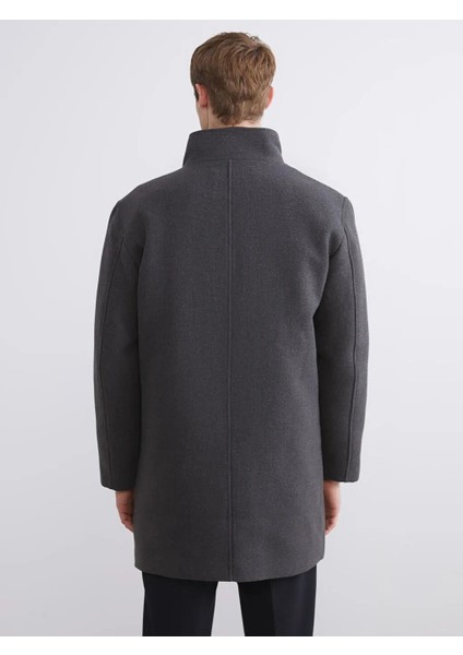 Standart Kalıp Dik Yaka Erkek Kaşe Kaban (W5) indirimleri