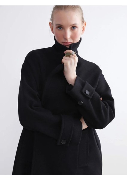 Dik Yaka Kadın Kaşe Kaban (W5) fiyatları