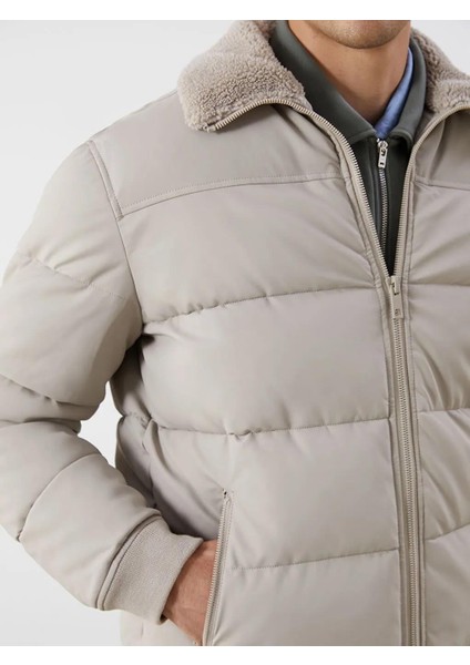 Standart Kalıp Gömlek Yaka Erkek Deri Görünümlü Mont (W5) modelleri