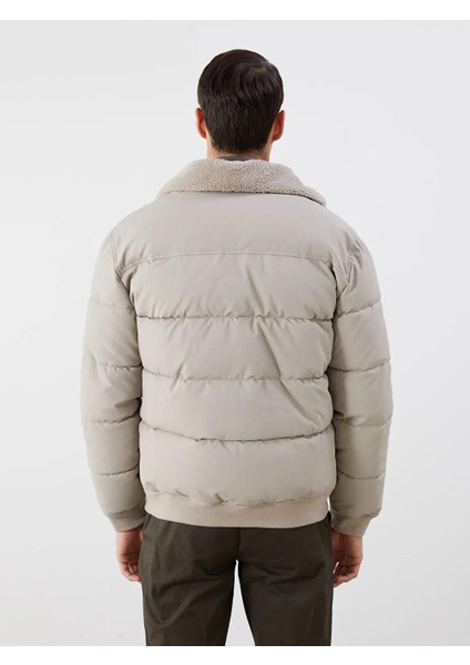 Standart Kalıp Gömlek Yaka Erkek Deri Görünümlü Mont (W5) indirimleri