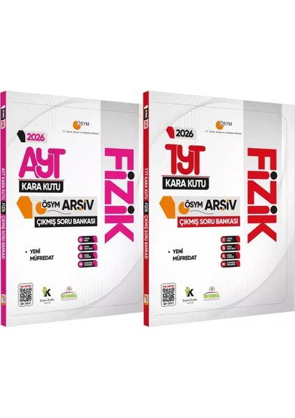 KARAKUTU YAYINLARI 2026 TYT-AYT FİZİK Kara Kutu ÖSYM Çıkmış Soru Havuzu Bankası 2li SET Konu Özetli Dijital Çözümlü