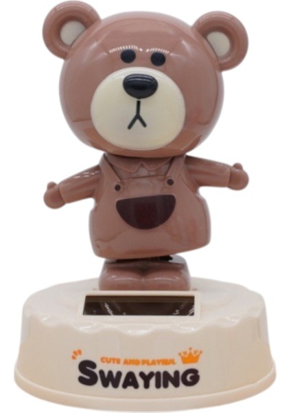Kapibara ( Capybara )Figürlü Solar Enerjili Sallanan Biblo - Araba ve Masa Dekoru (12.5 Cm)