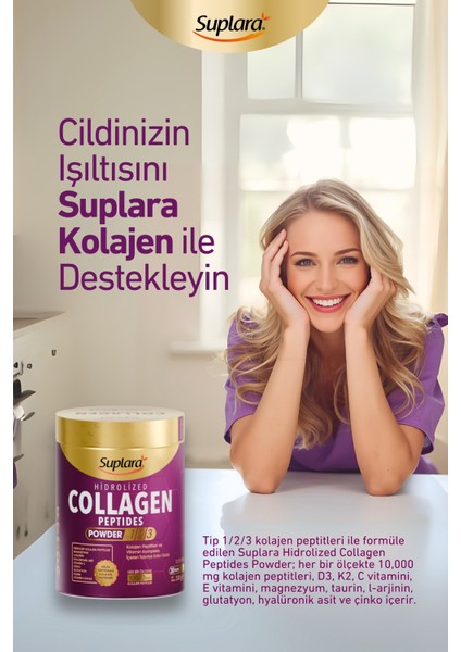 Hidrolize Kolajen Peptitleri ve Vitamin Kompleks Içeren Takviye Edici Gıda (330 G) indirimleri