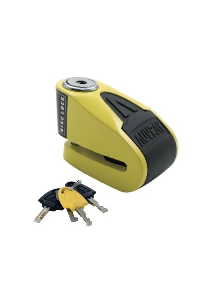 B-Lock 06 Alarmlı Disk Kilidi 6 mm 120DB Sarı-Siyah