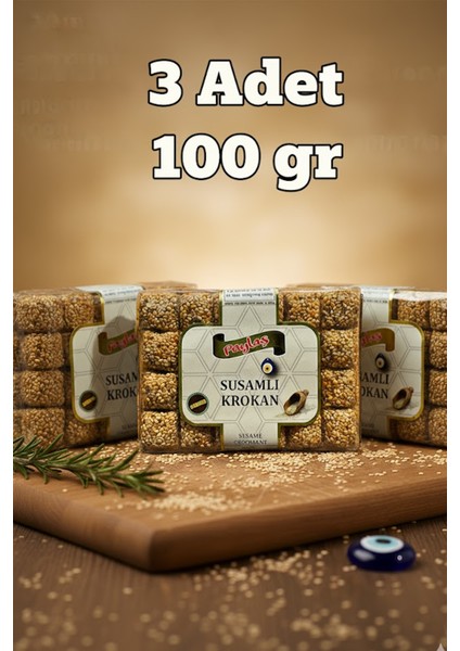 Susamlı Krokan 100 gr x 3 Adet
