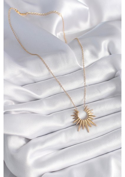 Gold Renk Güneş Model Vintage Kadın Kolye - BKO9521-ST fiyatları