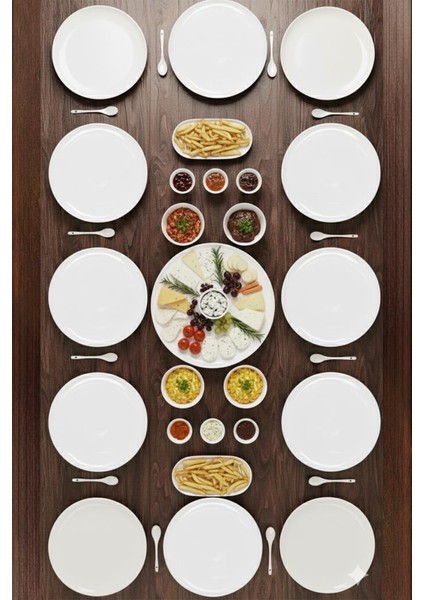 By Bambum Duru 37 Parça Porselen Kahvaltı Takımı Kahvaltı Seti Kahvaltılık- Sunum Seti